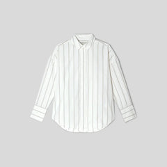 The Oversized Poplin Shirt | Black / Canvas Tan