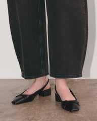 The Ballet Slingback Heel | Black