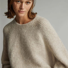 The SuperFuzz Alpaca Oversized Crew | Light Oat