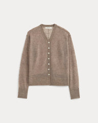 The Air Alpaca ™ High V Cardigan | Heathered Chocolate Chip