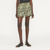 The Poplin Boxer Short | Pale Yellow Tiger Stripe
