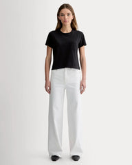 The Box-Cut Tee in Essential Cotton | Black | Pocket