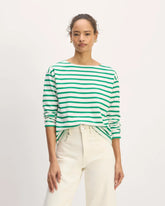 The Mariner Tee | Bone / Grass Green
