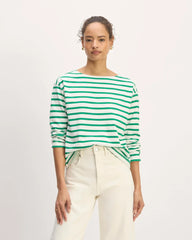 The Mariner Tee | Bone / Grass Green