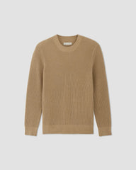 The No-Sweat Ribbed Crew | Tiger's Eye