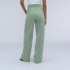 The Draper Pleated Pant in Buttersmooth | Lily Pad | 30" Inseam