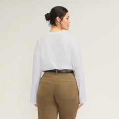 The Organic Cotton Relaxed Long Sleeve Tee | White