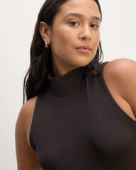 The Form Mock-Neck Tank | Black