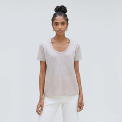 The Air Scoop-Neck Tee | Heathered Oatmeal