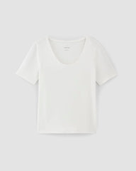 The Form Scoop-Neck Tee | White