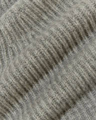 The Cashmere Ribbed Beanie | Light Heather Grey