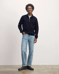 The Quarter-Zip in Cashmere | Navy