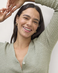 The Cozy Rib Cardigan | Sage Green