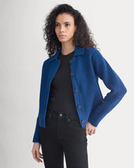 Shrunken Cardigan in Everyday Cotton | Estate Blue