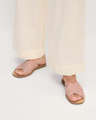The Day Crossover Sandal | Pale Pink