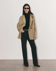 The October Coat | Dark Heathered Camel