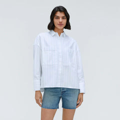 The Boxy Oxford | Mint / White