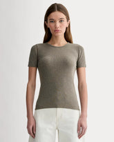 The Luxe Rib Crew | Heathered Fatigue