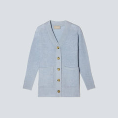 The Oversized Alpaca Pocket Cardigan | Mist