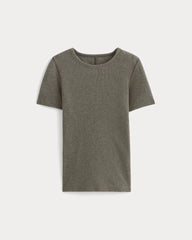 The Luxe Rib Crew | Heathered Fatigue