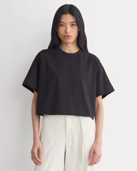Forever Jersey Cropped Tee | Black