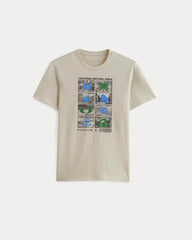 The Everlane x Parks Project Essential Organic Crew | Forged Iron / Birch / Granada Sky Blue / Green