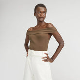 The Ribbed Cotton Off-The-Shoulder Top | Toasted Coconut