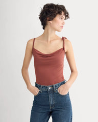 Tie-Shoulder Tank | Henna Red