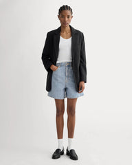 The A-Line Denim Short | Light Indigo