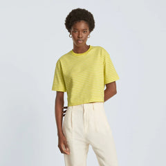 The Organic Cotton Cropped Tee | Acacia / Tan