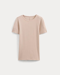 The Luxe Rib Crew | Soft Rose