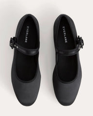 The Day Buckle Mary Jane | Black Satin