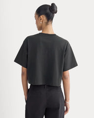 The Premium Weight Cropped Tee | Black