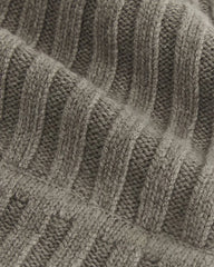 Chunky Ribbed Beanie | Taupe Melange