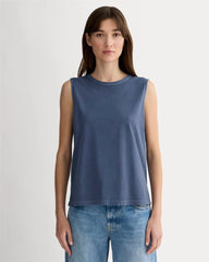 The Boyfriend Tank in Essential Cotton | Navy