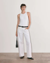 The Cutaway Tank Bodysuit | White | Bikini