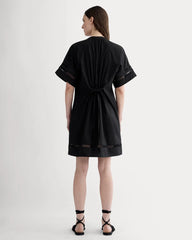 The Lace Trim Popover Dress | Black