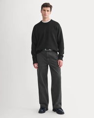 Luxe Merino Double-Knit Sweater | Black