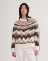 The Fair Isle Crew | Bone / Brown Fair Isle