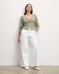 The Cozy Rib Cardigan | Sage Green