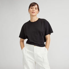 The Organic Cotton Tie Back Tee | Black