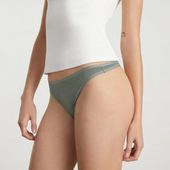 The Cotton Thong | Dark Sage