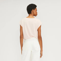 The Hemp Scoop-Neck Muscle Tee | Petal Pink
