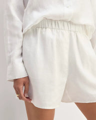 The Linen Easy Short | White