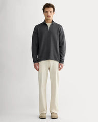 The No-Sweat Quarter-Zip | Heathered Ash