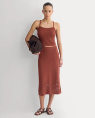 Lace-Knit Cami | Henna Red
