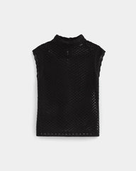 The Lace Knit Tank | Black