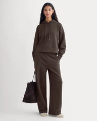 Cropped Luxe Fleece Hoodie | Dark Chocolate