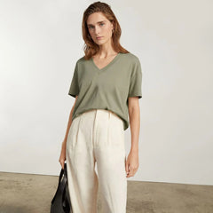 The Organic Cotton Slouchy V-Neck | Reed