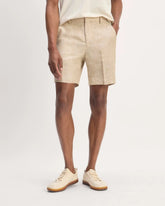 The 7" Linen Trouser Short | Cornstalk Chambray